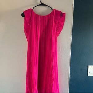NAK Fuchsia Ruffle Sleeve Dress